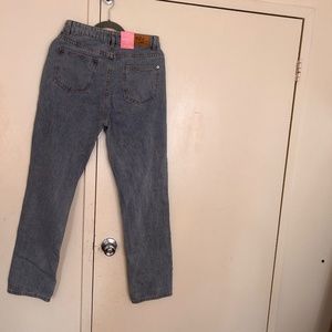 High Waist Wide Leg Jeans with Rip Detail